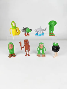 8pcs Tung Tung Tung Sahur Action Figure Kids Toy Tralalero Tralala Model Ornament Set