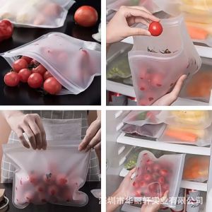 HOVELSHOP Plastik Ziplock Sayuran Reusable Fresh Wadah Kantong Kulkas Penyimpan Makanan
