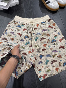 Quần Short Nam Họa Tiết Bướm Hawaii Mùa Hè Cổ Điển Quần Đi Biển Thể Thao Bằng Lụa Băng Quần Năm Mảnh Quần Dài Thường Ngày Thoáng Khí Thoải Mái