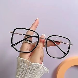 Kacamata Lensa Photocromic Anti Radiasi Wanita & Bingkai Kotak Titanium