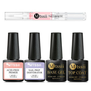 2/4/5pcs Nail-Primer Prep Dehydrator Gel Nail Polish Set No Need Of UV LED Lamp Base Top Coat Nail Art Varnishes Manicure Design