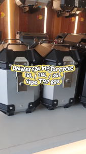 Universal Motorcycle 18L / 28L / 36L Side Top Box [Free Gifts] | Kotak Motor Tepi | Black / Silver