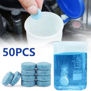 【WOKEN】50PCS Wiper Essence Effervescent Tablets Car Windshield Oil Removal Film Solid Cleaner Wiper Water Concentrate Household Bathroom Cleaning