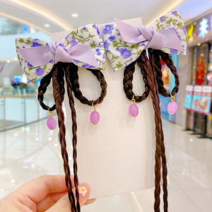Traditional Chinese Style Childrens Hair Accessories Baby Girls Hanfu Fake Hair Braid Tassel Hairpin Baby Hair Clip Accessories