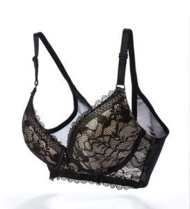 South Korea Export: Gold Lace Bra, Tail Goods Bra, Plus Size Black Lace Bra, Fidelia Wireless Bra