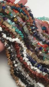 16 inch Natural Stone Beads Chips Beads 5-8mm Irregular Crystal Agate Gravel Beads Diy Bracelet For Jewelly HK058