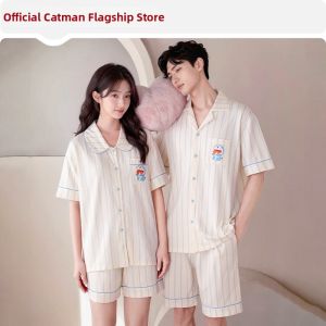 MiiOW | Couple Tencel Cotton Short Sleeve Home Suit
