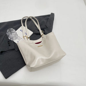 Trendy Coffee Brown Womens Tote Bag 2025 New Large Capacity Commuter Underarm Shoulder Bag Korean Style Leisure Handbag