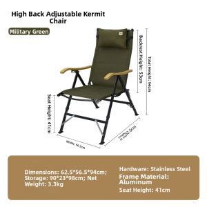 AREFFA | Portable High Back Camping Chair for Relaxation and Nap