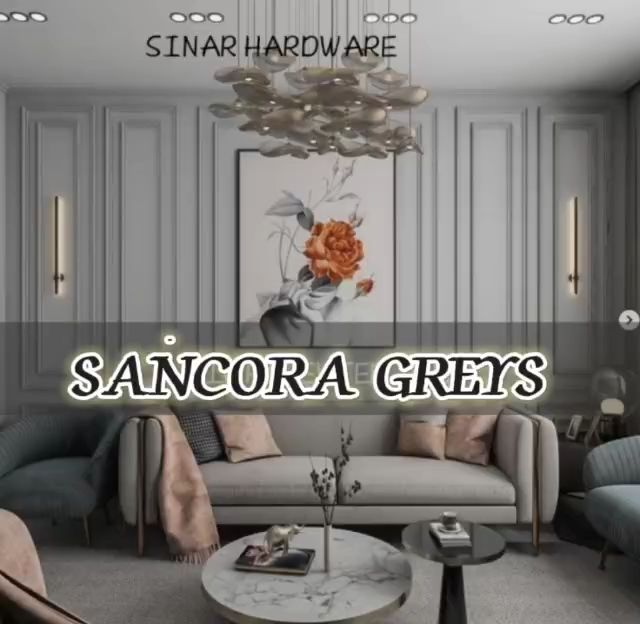 SINAR SANCORA I PEARL 1 LITER INTERIOR SHEEN WALL PAINT ELEGANCE GREY ...
