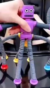 luminescence Variable Robot childrens educational stretch cartoon suction cup parent-child interaction creative stress relieving toys Ever changing robot