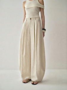 INSIS FEMME | Simple and Artistic Dual Pleat Wide Leg Pants