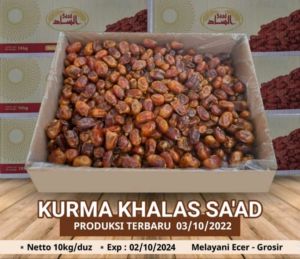 kurma Khalas kholas Alsaad 1 kg Murah Original from UEA kurma Grosir