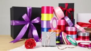22 Thước/Cuộn 5Cm Lụa Satin Ruy Băng Cho Đồ Thủ Công Handmade Tiệc Giáng Sinh DIY Hộp Quà Tặng Bọc Trang Trí Đám Cưới Polyester/Nylon Grosgrain