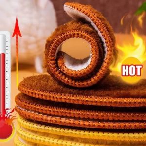 🔥Mùa Đông vải len lạc đà không bứu Lót vải nhung mềm mại Ấm Dày Chân Nhiệt đế lót giày Cho Nam Nữ thoáng khí Bốt đi tuyết Giày Tự Nhiệt Miếng Đệm