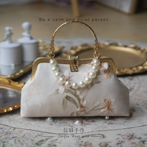 Túi Xách Thêu Thủ Công Phong Cách Trung Hoa Mới Túi Xách Cầm Tay Cho Đám Cưới Túi Xách Cho Phụ Nữ Túi Xách Bằng Vải Cotton Mềm