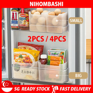 2pcs/4pcs-Fridge Organizer Storage Box Food Condiment Divider Organiser Boxes Container Refrigerator Transparent Snap-on Rack Case