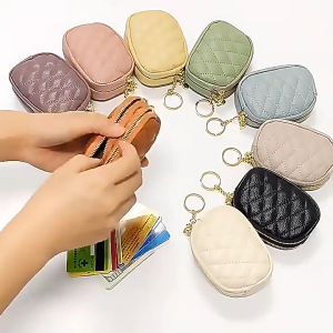 ZTOYL Mới thời trang giản dị kim cương lưới dây kéo đồng xu ví của mini thẻ Túi