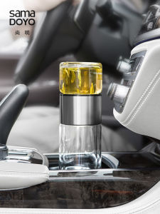 Portable Double Layered Glass Tea Water Separation Cup High End Business Insulated Heat Resistant Business Travel Water Cup