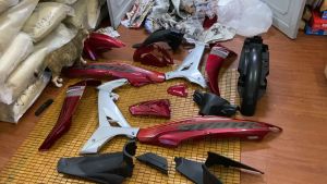 Bộ vỏ nhựa xe máy Sirius hàng Việt Nam loại 1 màu Đỏ Kendy