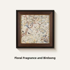 HAOJIUBUJIAN | Hand-carved Vintage Floral and Birds Wall Art Copper Engraving