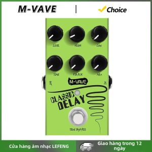 M-VAVE | M-VAVE Classic Solo Delay Guitar Effect Pedal 600ms True Bypass Phụ Kiện Đàn Guitar Điện Có Núm Và Nút Điều Khiển