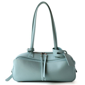 Urban Minimalist Style Large Capacity Handbag Womens Tote Bag Soft Handle Zipper Closure City Commuting Bag Mint Green