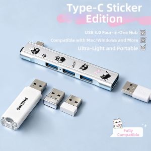 mengto studio | Cute and Stylish USB 3.0 Expander Type C Hub Multi-Port Adapter 4-in-1