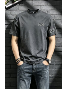 Cotton Loose Small Collar Short Sleeve T-shirt