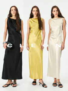 Elegant French Style round Neck Evening Dress Womens Summer New Arrival Flowing Lightness High-End Feeling City Commute Suitable