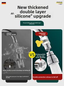 MONLEYTA | Kitchen Faucet Extension Nozzle Rotatable Universal Splash Proof Water Pipe Connector Durable Easy To Install MONLEYTA Brand