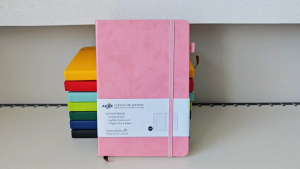 A5 Notebook Leather Business Office Student Hand Book Dot Imprint Notepad Diary Stationery Supplies