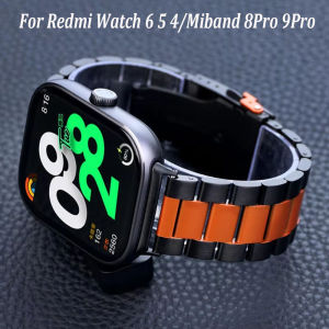 Stainless Steel Strap For Redmi Watch 6 5 4 Metal Wrist Belt Accessories For Xiaomi Mi Band 9 Pro/8 Pro Replace Watchband Correa