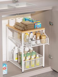 XUNHUAI | Cabinet Pull-out Storage Drawer Dual-layer Organizer
