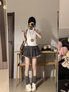 Summer Cotton Short Sleeve T-Shirt Womens 2025 New Style White Shoulder American Design Half Sleeve Slim Fit Top