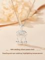 Mother's Day Gift 999 Pure Silver Peace Lock Necklace New Chinese Style Longevity Lock Women's Pendant Jewelry Silver Chain. 