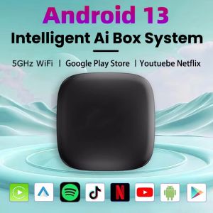Car Ai Box Android 13 Wireless Android Auto & CarPlay Smart TV Box Support Youtube Netflix Car Accessories intelligent systems