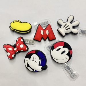 JBSet MK🌈👠ตัวติดรองเท้ามีรู”มิกกี้ หวานใจ ใจ ” 6ชิ้น 🐣🐻Shoe charm “ Mickey sweet sweet ” งานshop งานดี มีมิติ confirmed!!