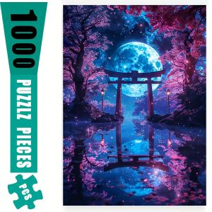1000 Pieces Moonlit Reflection Jigsaw Puzzle Home Decor Adults Puzzle Games Family Fun Floor Puzzles Educational Toys for Kids