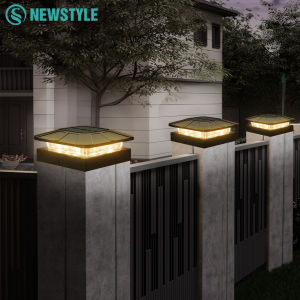 4x4 Solar Post Cap Lights Outdoor With 3 Lighting Modes For Fence Patio Garden Decor Solar Powered Post Lights Fit 4x4 Wood/Viny