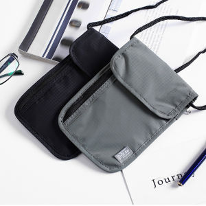 1pc Waterproof RFID Storage Bag Travel Document Card Passport Bag Nylon Neck Wallet Money Document Card Passport Pouch