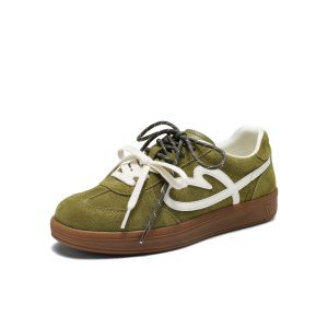 Belle | Dual Lace Thin Sole Leopard Pattern Training Shoes