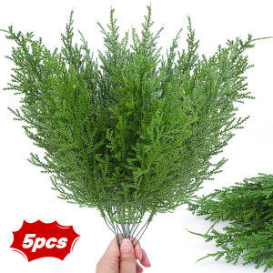 10PCS Christmas Simulated Snowflake Pine Needle Branch Decoration Xmas Tree Artificial Pine Branches Ornaments for Party Home Decor