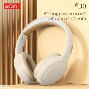 Lenovo หูฟังไร้สาย TH30หูฟังบลูทูธหูฟัง5.3พับได้ชุดหูฟังเล่นเกมหูฟังกีฬาพร้อมไมโครโฟนหูฟังเพลงต้นฉบับ