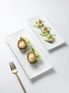 Đĩa Sứ Trắng Nguyên Chất Đĩa Đựng Sushi Hình Chữ Nhật Đĩa Đựng Thức Ăn Nhẹ Đĩa Ăn Tối Đĩa Tròn Hình Chữ Nhật Đồ Dùng Ăn Uống