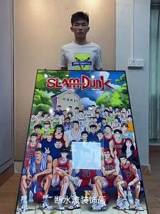 Slam Dunk Hanging Painting Hanamichi Sakuragi Mitsui Rukawa Kaede Entrance Painting Anime Family Portrait Bedroom Mural