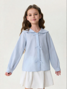 Marc&Janie | Elegant Bow and Sailor Collar Girls Shirt
