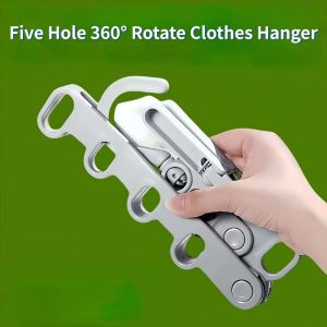 Multi Functional Five Hole Clothes Hook: A Portable & Versatile Solution