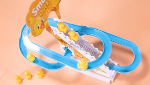 Baby Toys Electric Duck Track Slide Toys Boys Ducks Climb Stairs Toy Baby LED Lights Music Roller Coaster for Kids