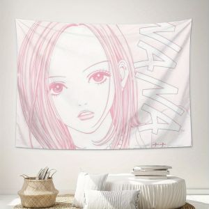 VIKAMA NANA Komatsu Nana Pink Thread Tapestry Japanese Girl Anime Atmosphere Ins Style Room Decoration Home Decoration